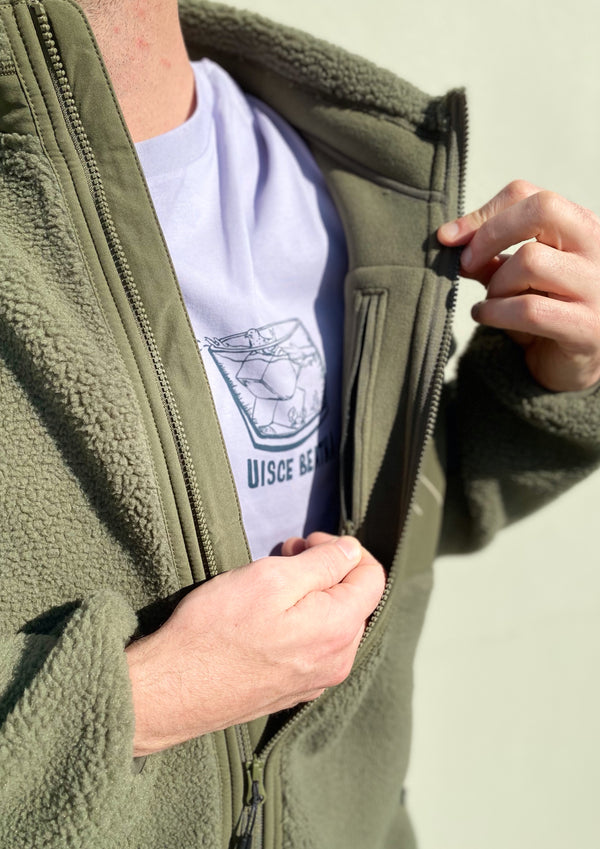 Explorer Fleece Jacket- 100% premium recycled fleece (Khaki)