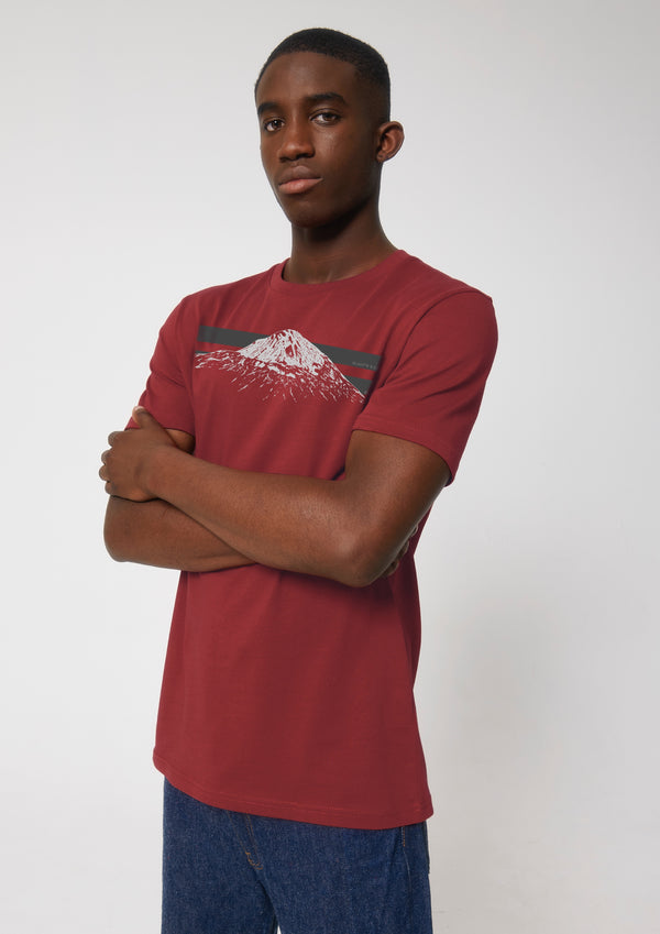 Errigal (Red Earth / Burgundy) - 100% Organic cotton t-shirt