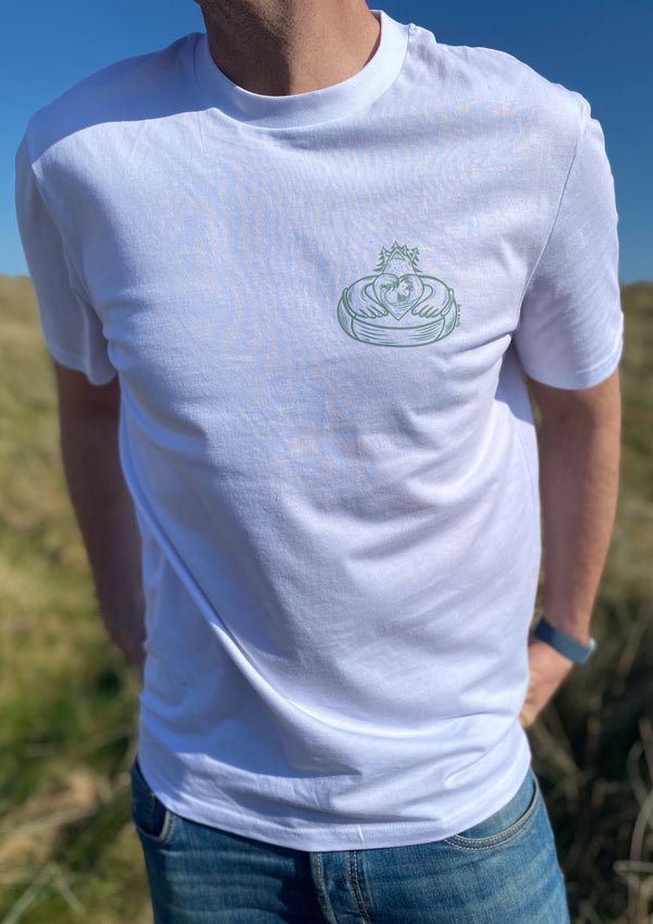 Nature Claddagh - 100% organic cotton t-shirt (White)